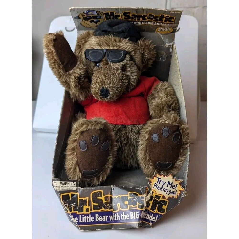 Vintage Mr. Sarcastic Talking Little Bear w/ The Big Attitude Funny Teddy Bear
